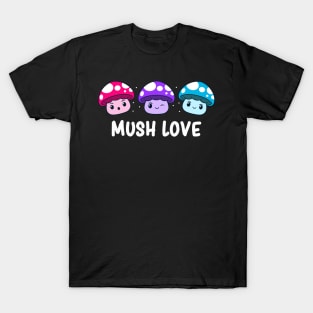 Androgynous Pride Flag Lgbtqia Cute Kawaii Mushroom T-Shirt